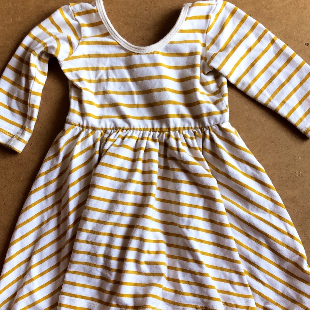 GUC Mustard  Striped Alice + Ames Dress. 2T
